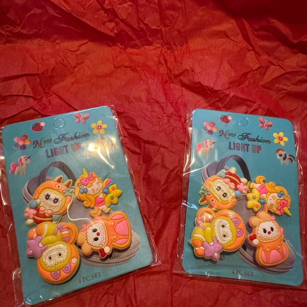Labubu Light up croc charms- set of 2